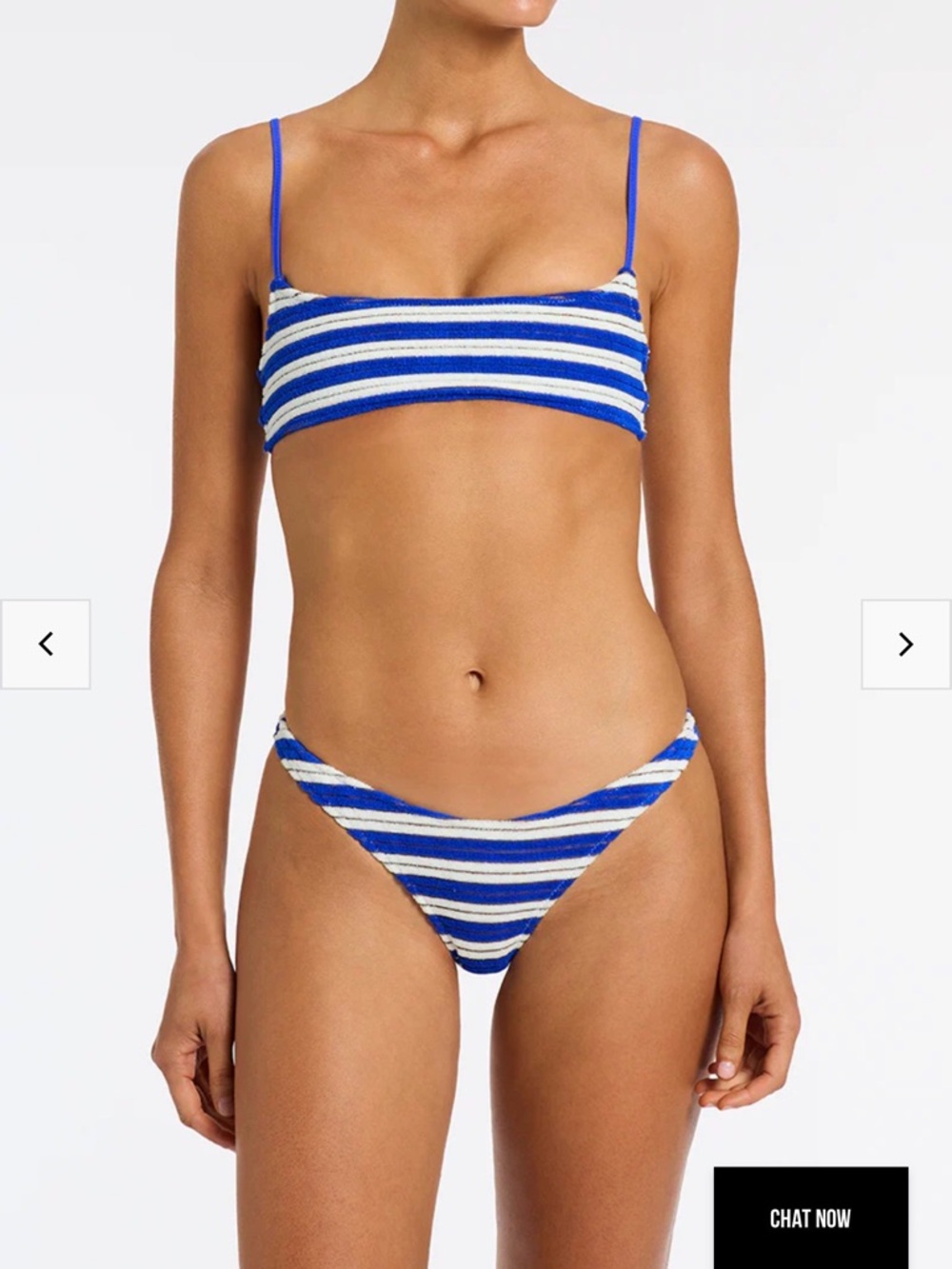 triangl swimwear Blue and White Striped Bikini Set - Picture 6 of 8